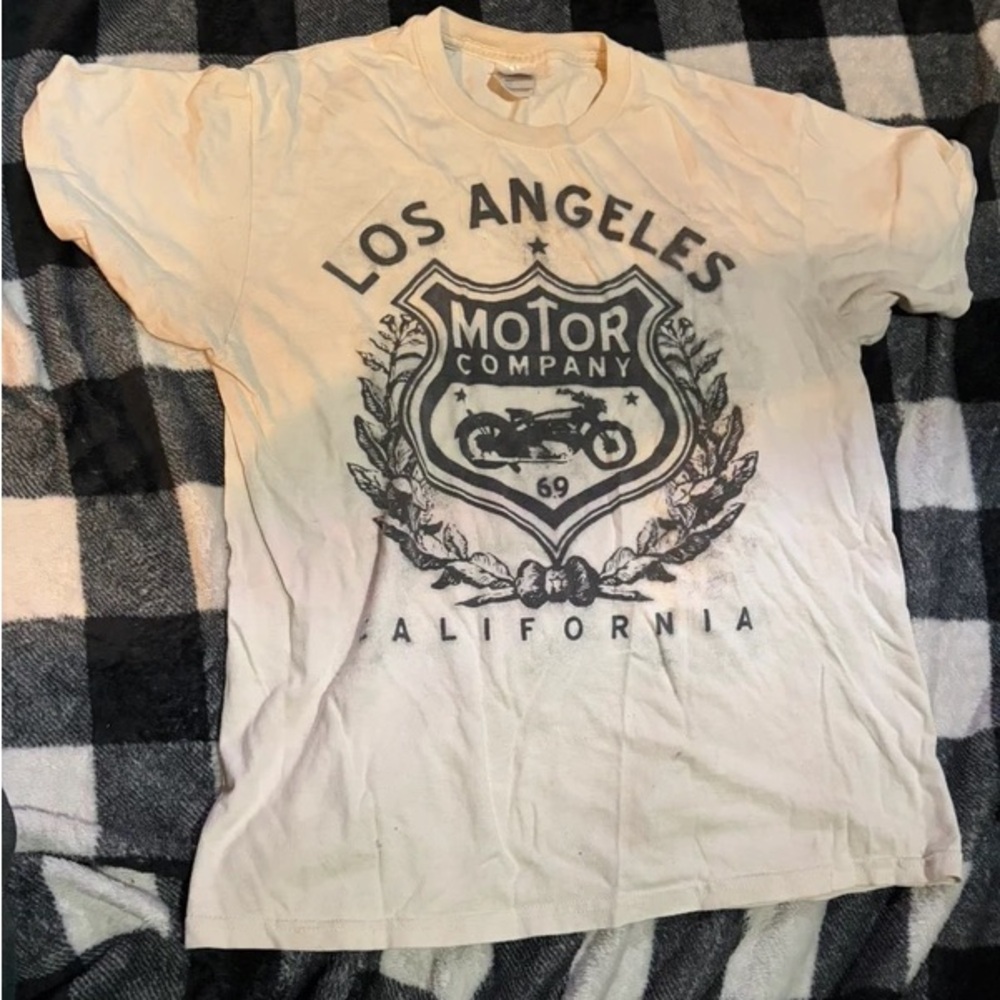 Gildan Cream Short-Sleeve Los Angeles Motor Company Tee